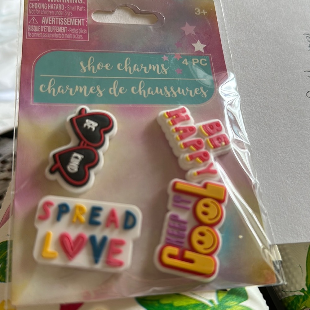 4 Shoe Charms NWT for kids, women and men.